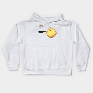 Cute Chick Fry Egg For Breakfast Kids Hoodie